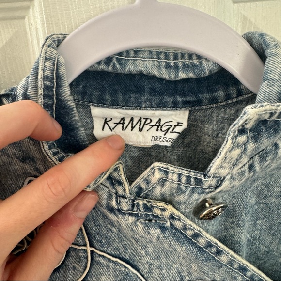 Vintage Rampage Acid Wash denim dress - Picture 2 of 8